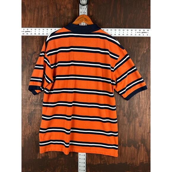 Auburn Tigers College Classics Striped Polo Shirt Orange Navy Mens XL NCAA SEC‎ - Picture 5 of 5